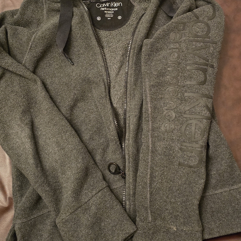 Calvin Klein Gray Performance Hoodie